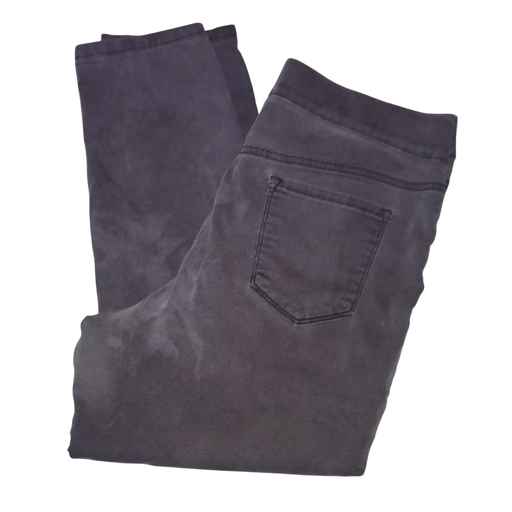 Nine West Jeans Womens 14 Pull On Skinny Faded Black Stretch Denim Jeggings